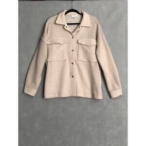 ACOA Sherpa Jackets Women's Medium Snap Front Cream